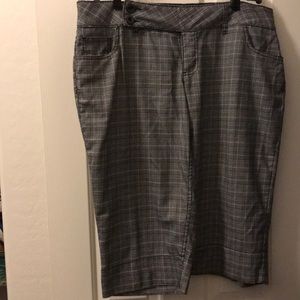 Plaid capris dress pants